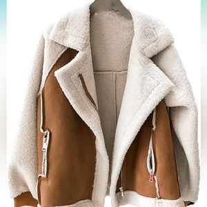 NEVER WORN furry teddy coat